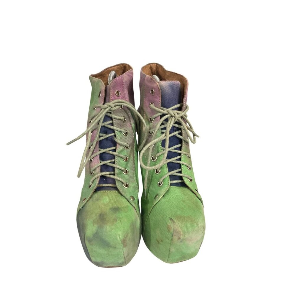 Jeffrey Campbell Green and Purple Ankle Boots - Picture 2 of 9